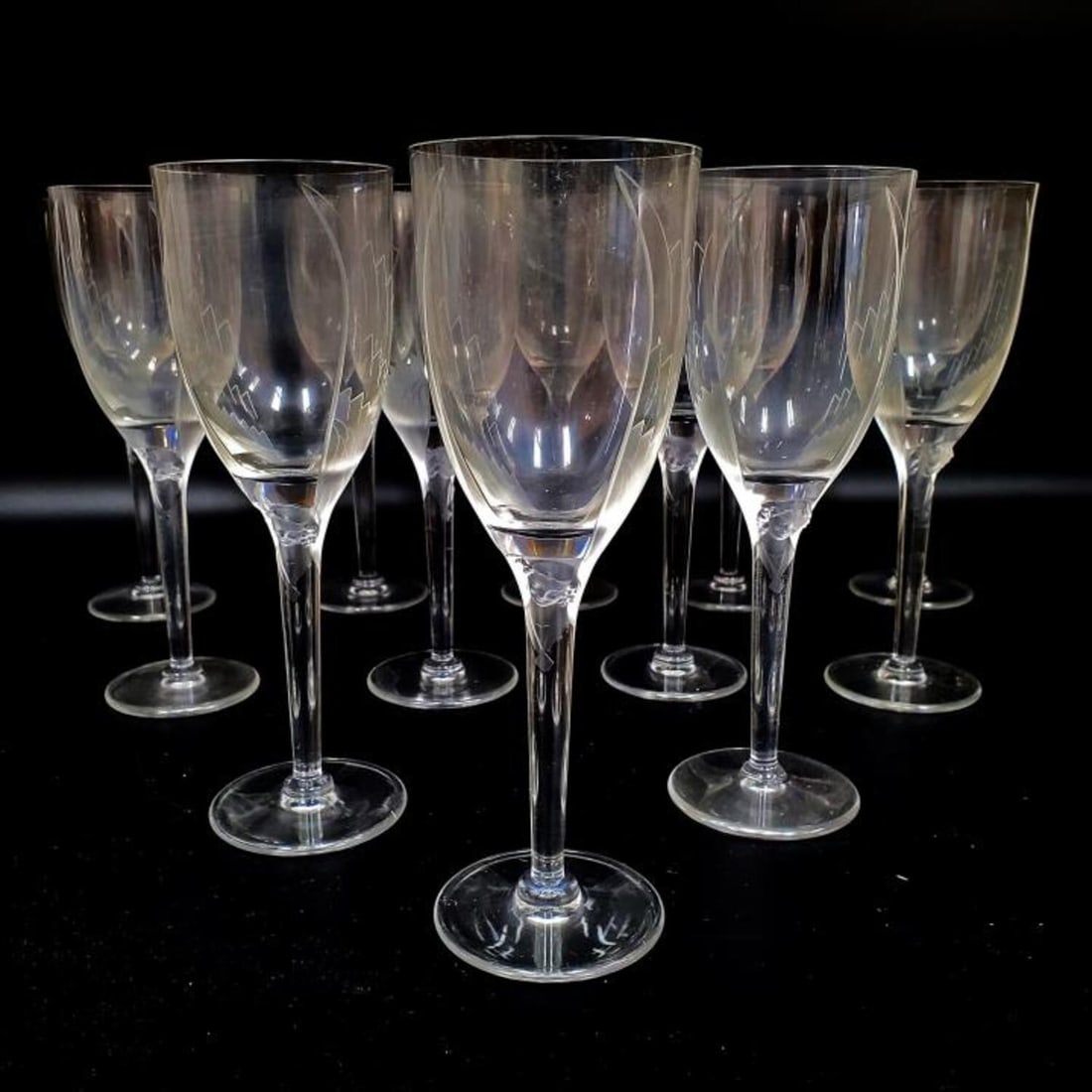 12 Lalique France "Ange" Champagne Glasses (1 of 8)