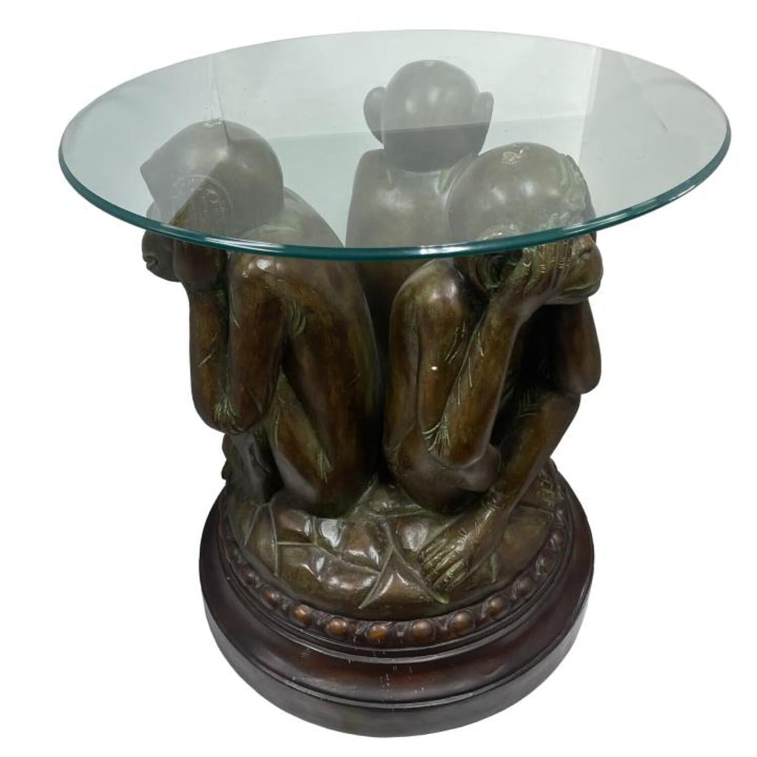 Vintage Maitland Smith Three Monkeys Circle Table (1 of 6)