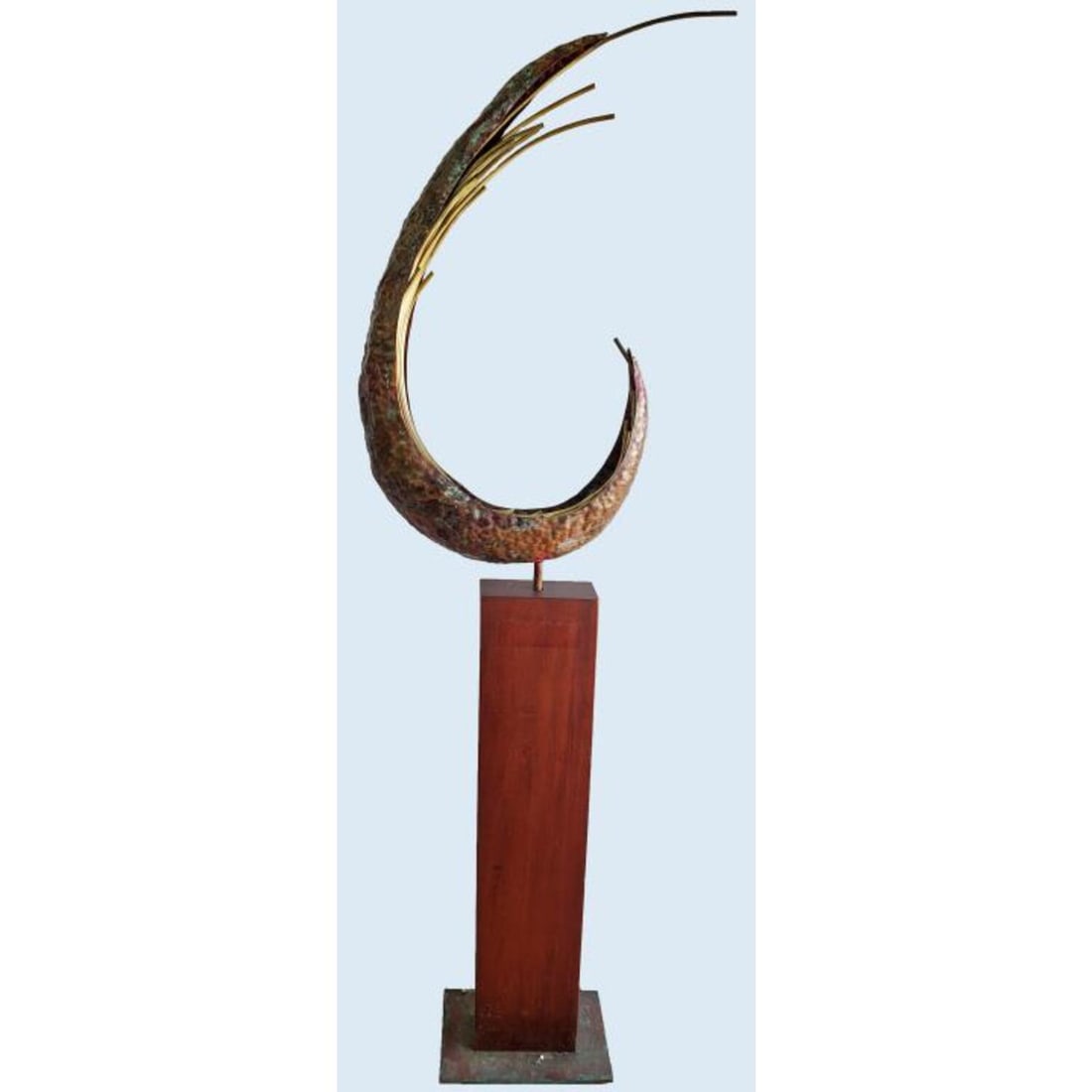 Massive MCM Brutalist Style Sculpture on Stand (1 of 6)