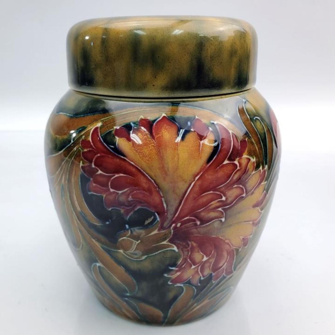 Antique English William Moorcroft Pottery Jar (1 of 5)
