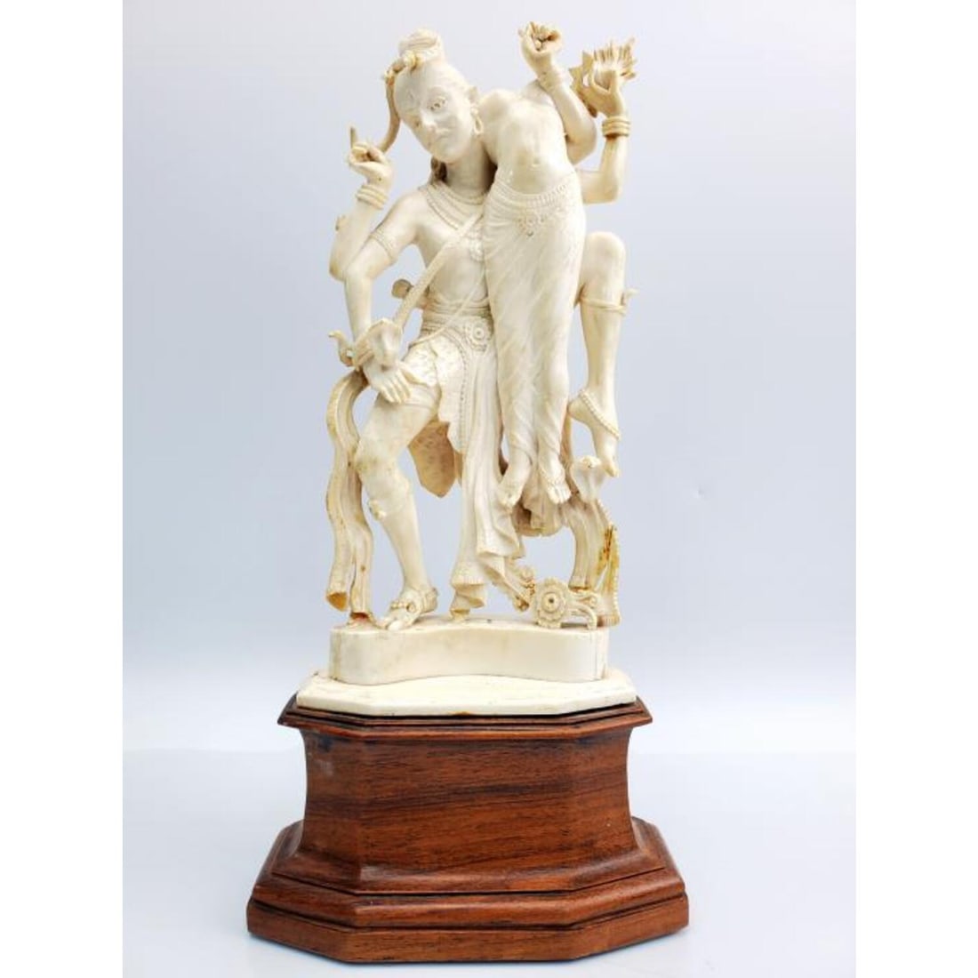 Antique Indian Carved Figure of Shiva Parvati (1 of 6)