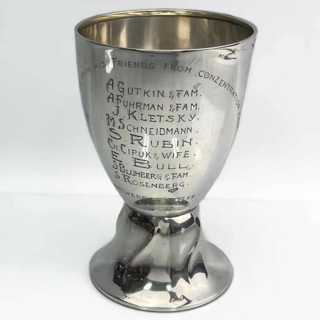 Judaica Important Historical Silver Kiddush Cup (1 of 6)