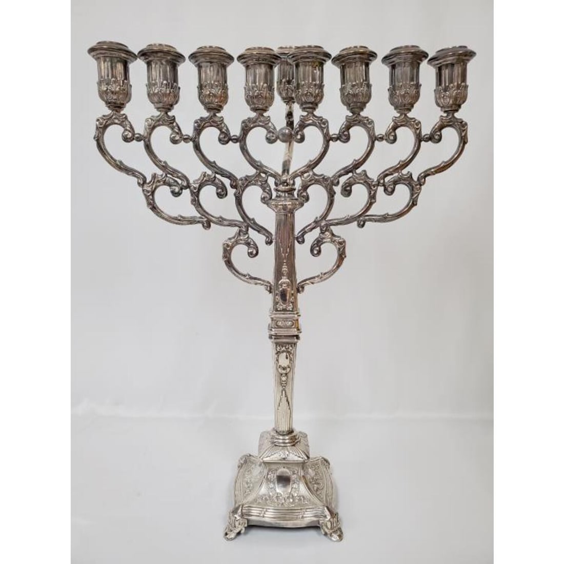 Judaica Monumental Pure 999 Silver Menorah (1 of 6)
