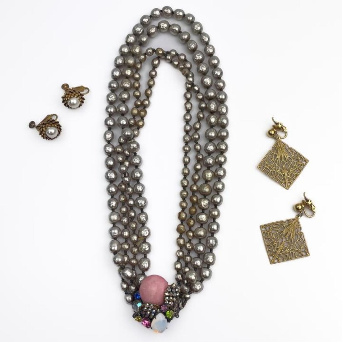 Group Lot of Miriam Haskell and Trifari Jewelry (1 of 7)