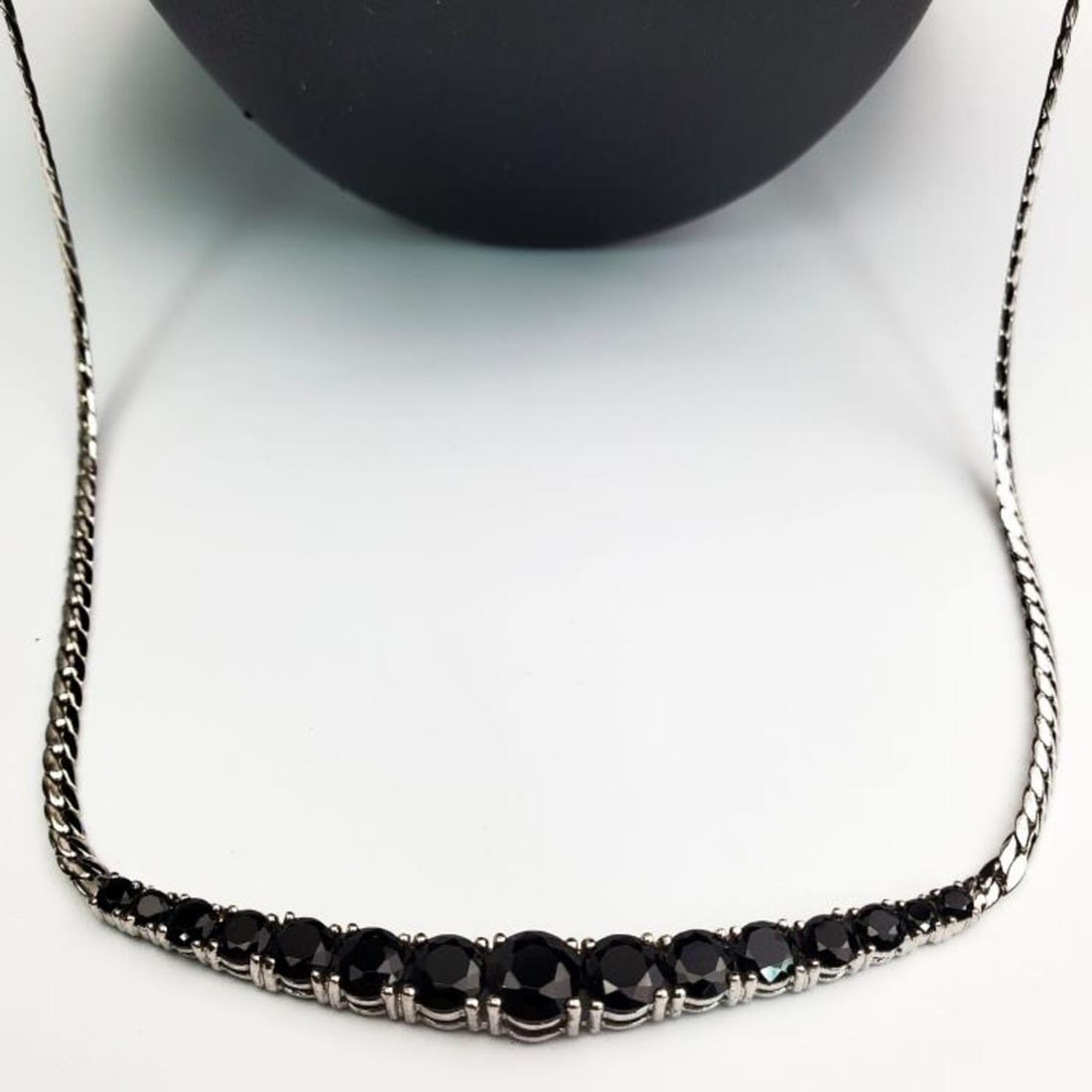 Fine Sterling Silver & Black Onyx Necklace (1 of 6)