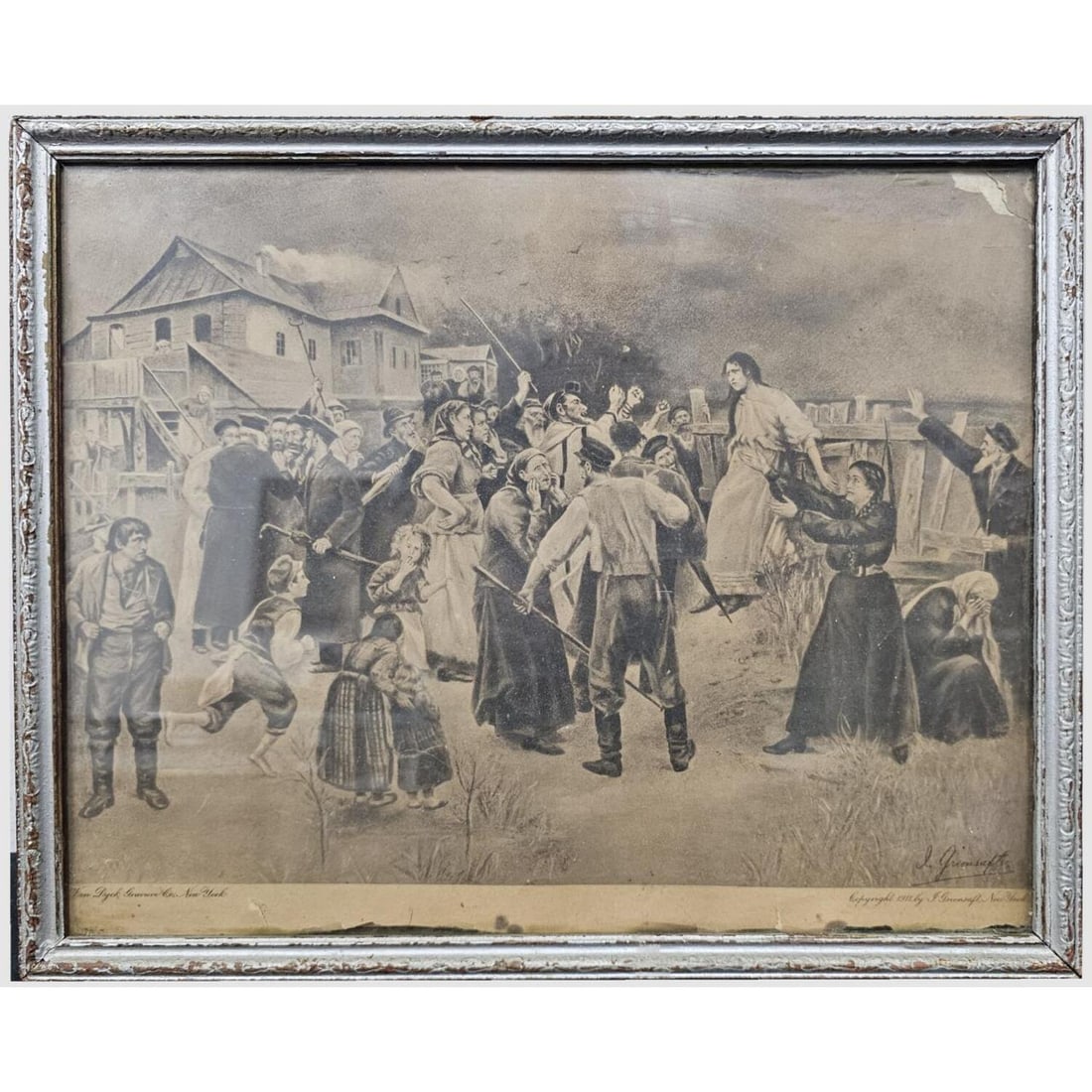 Antique Print c.1911 Framed Under Glass (1 of 4)