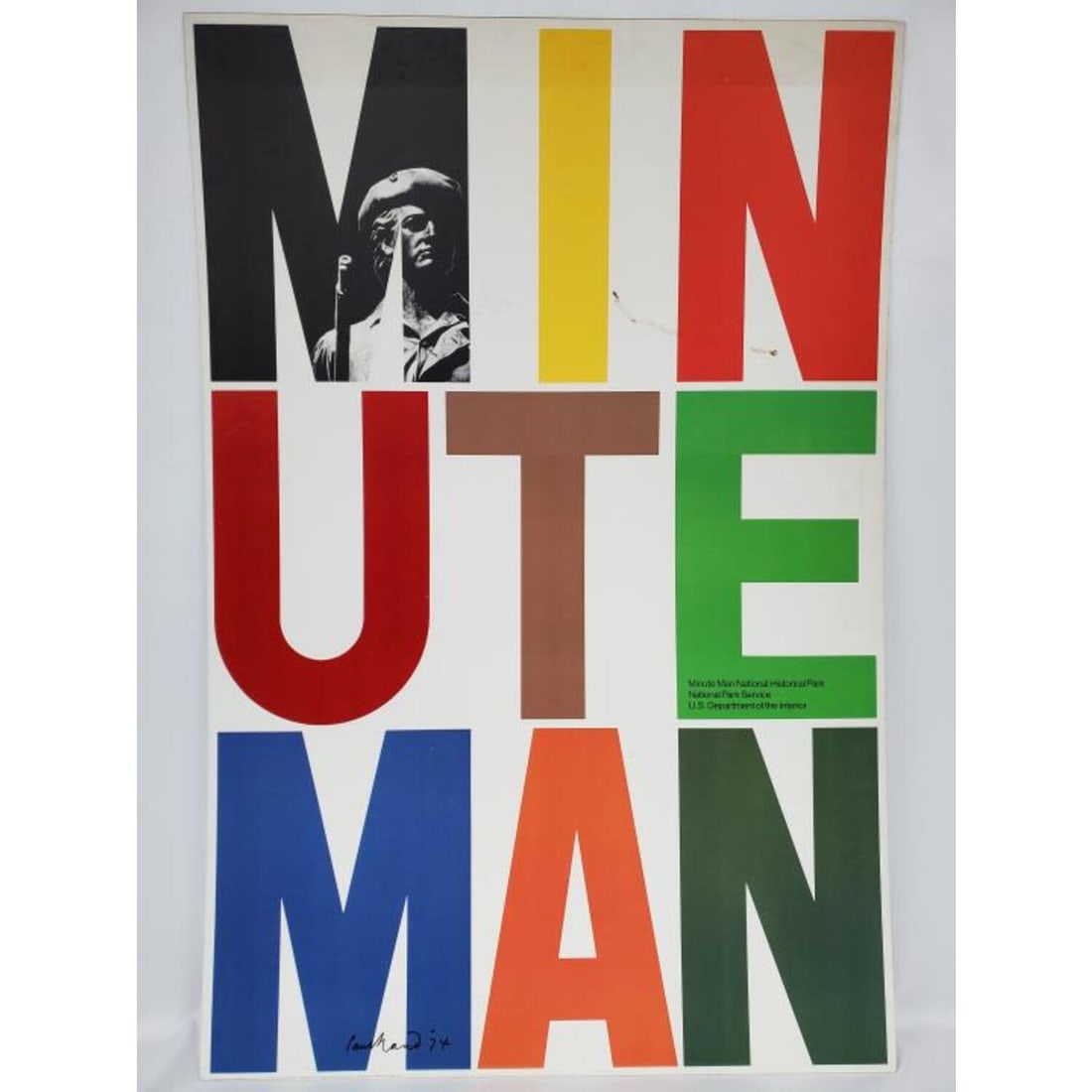 Paul Rand, (1914-1996) Minute Man Poster (1 of 4)
