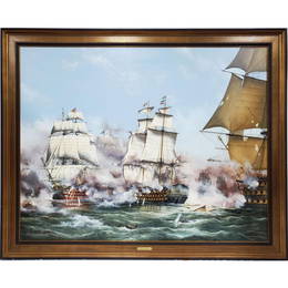 John Bentham Dinsdale Painting O/C Battle