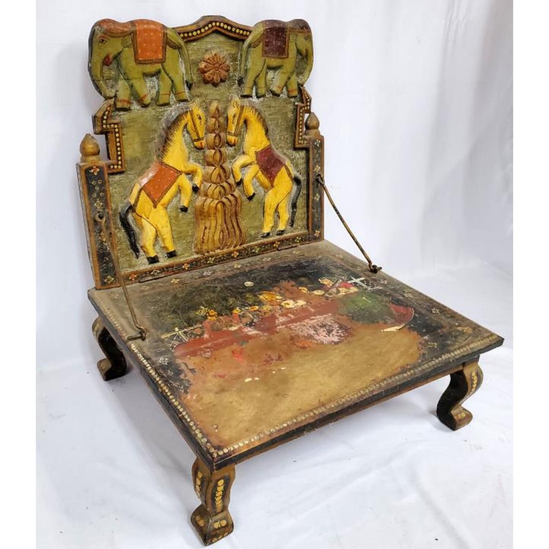 Old Anglo-Indian Wood Folding Low Chair (1 of 7)