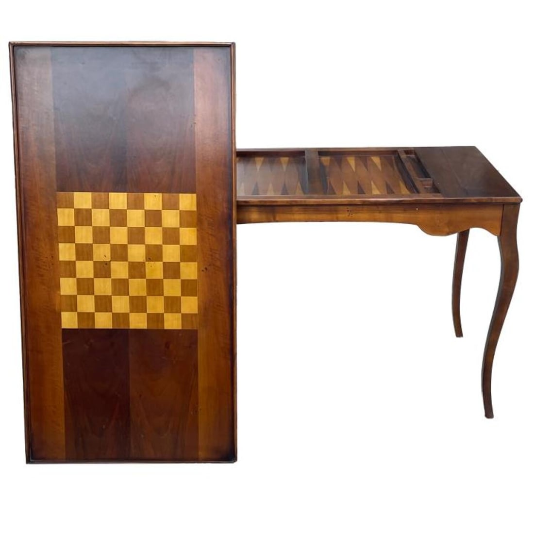 Vintage Marketry Wood Game Table Auction