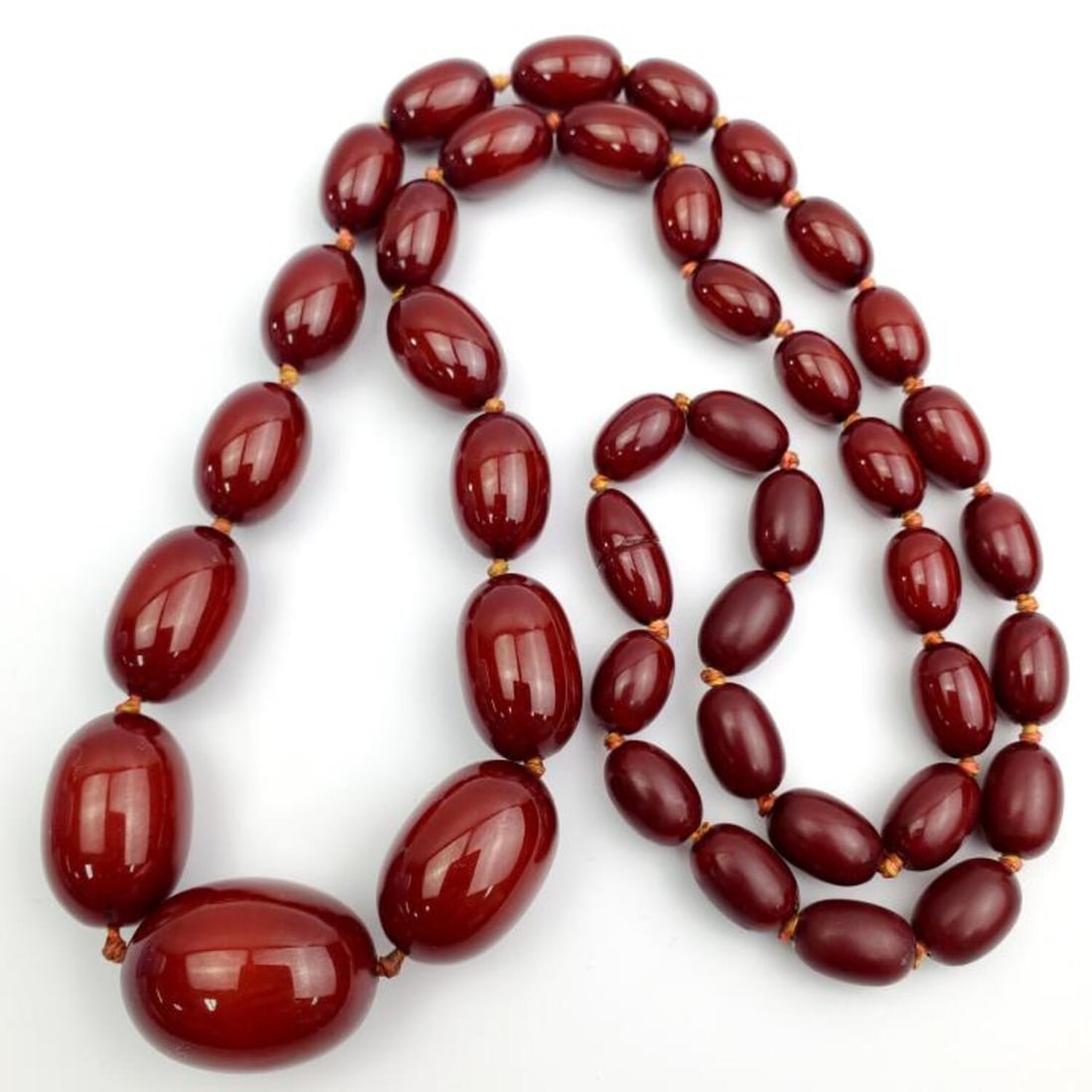 Cherry Amber Beaded Necklace (1 of 2)