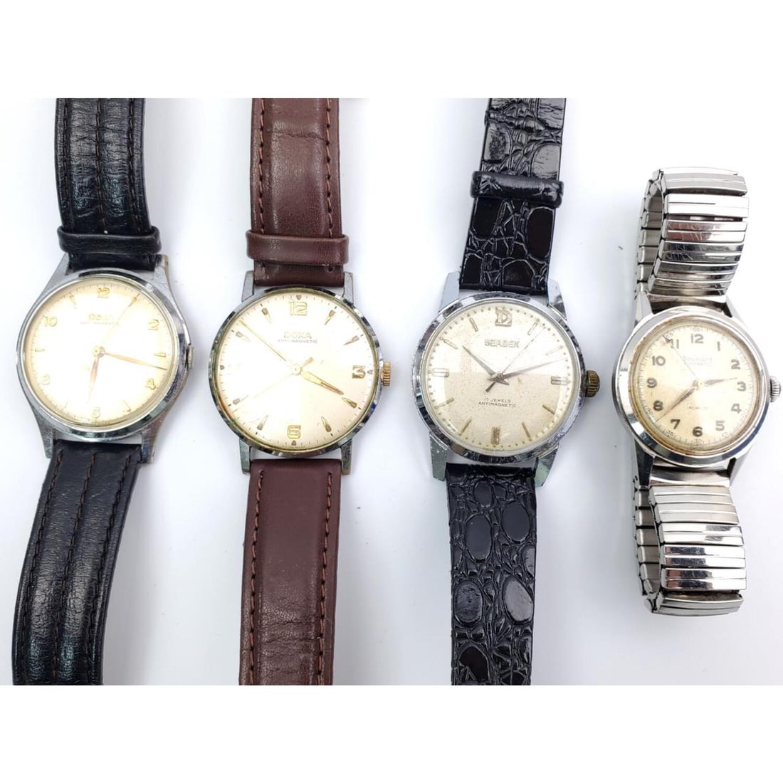 Lot of 4 Old Mechanical Swiss Made Watches (1 of 4)