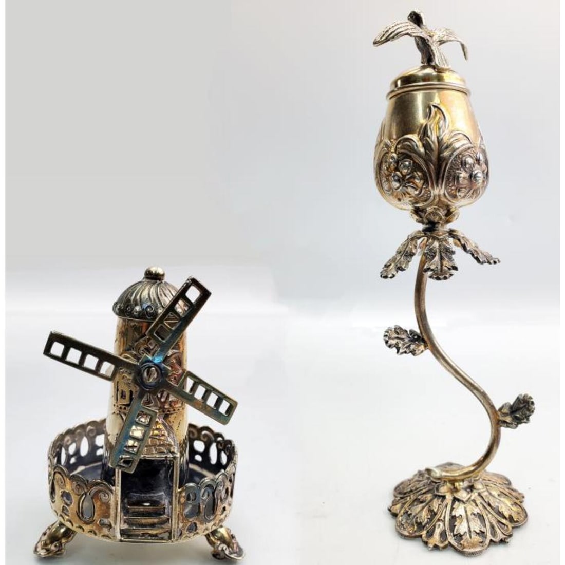 2 Judaica Sterling Silver "Besamim" Spice Boxes (1 of 7)