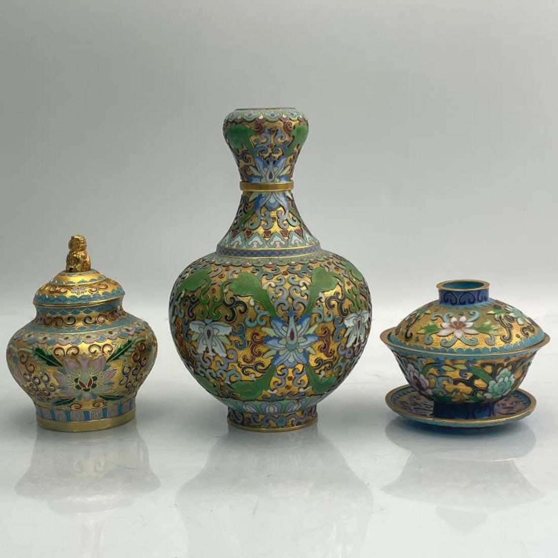 4 Piece Lot of Chinese Champleve Items (1 of 6)