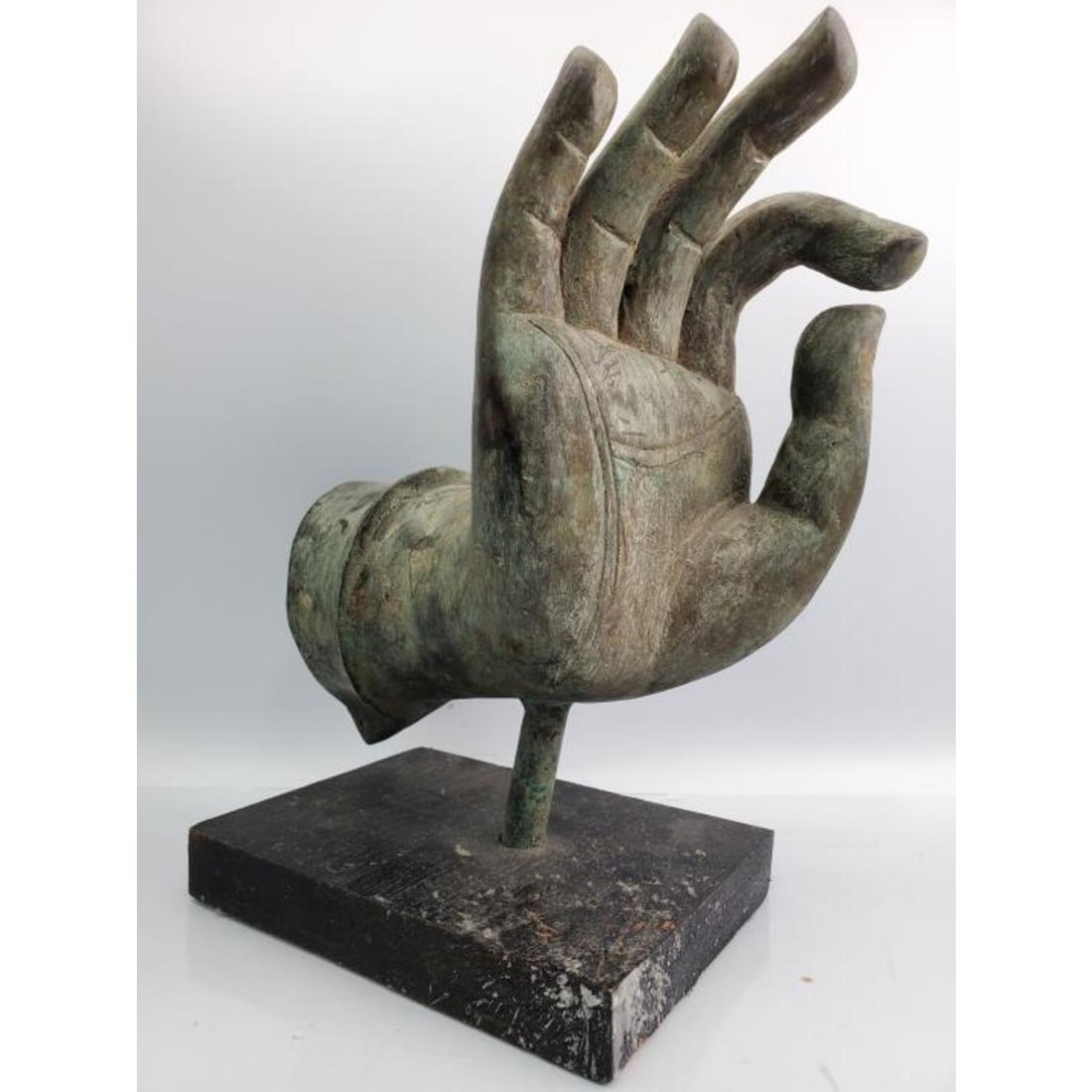 Large Chinese Bronze or Brass Sculpture of a Hand (1 of 2)