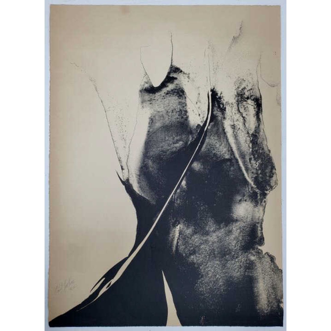Signed, Numbered, and Dated 1967 Lithograph: Signed, Numbered, and Dated 1967 Lithograph. Unframed. Condition: Generally Good. Dimensions: Sight- 28" x 20". Provenance: From a Home in New York City. Please note the absence of a Condition Report 