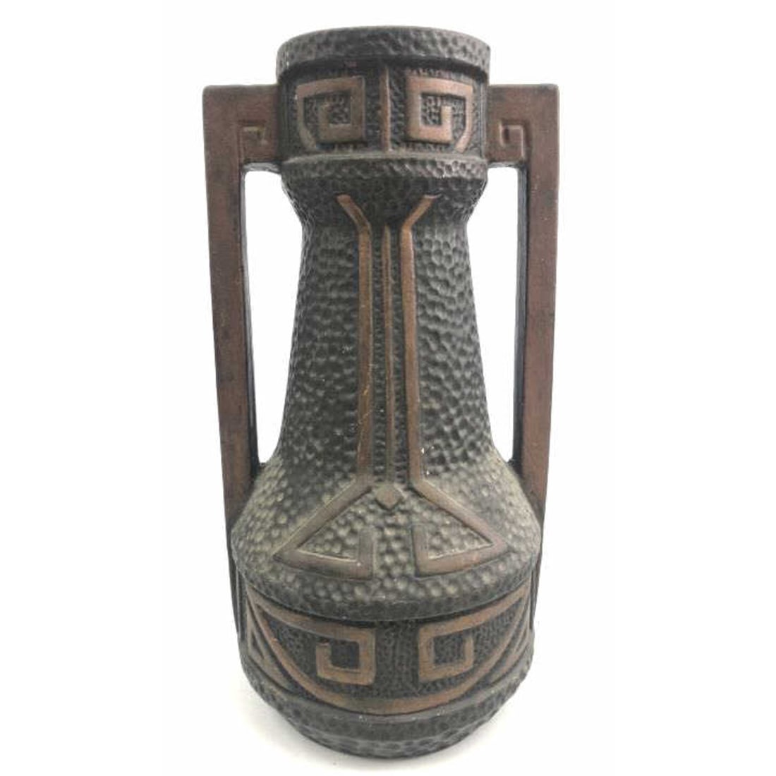 Arts and Crafts Pottery Two Handled Vase, Signed. (1 of 3)