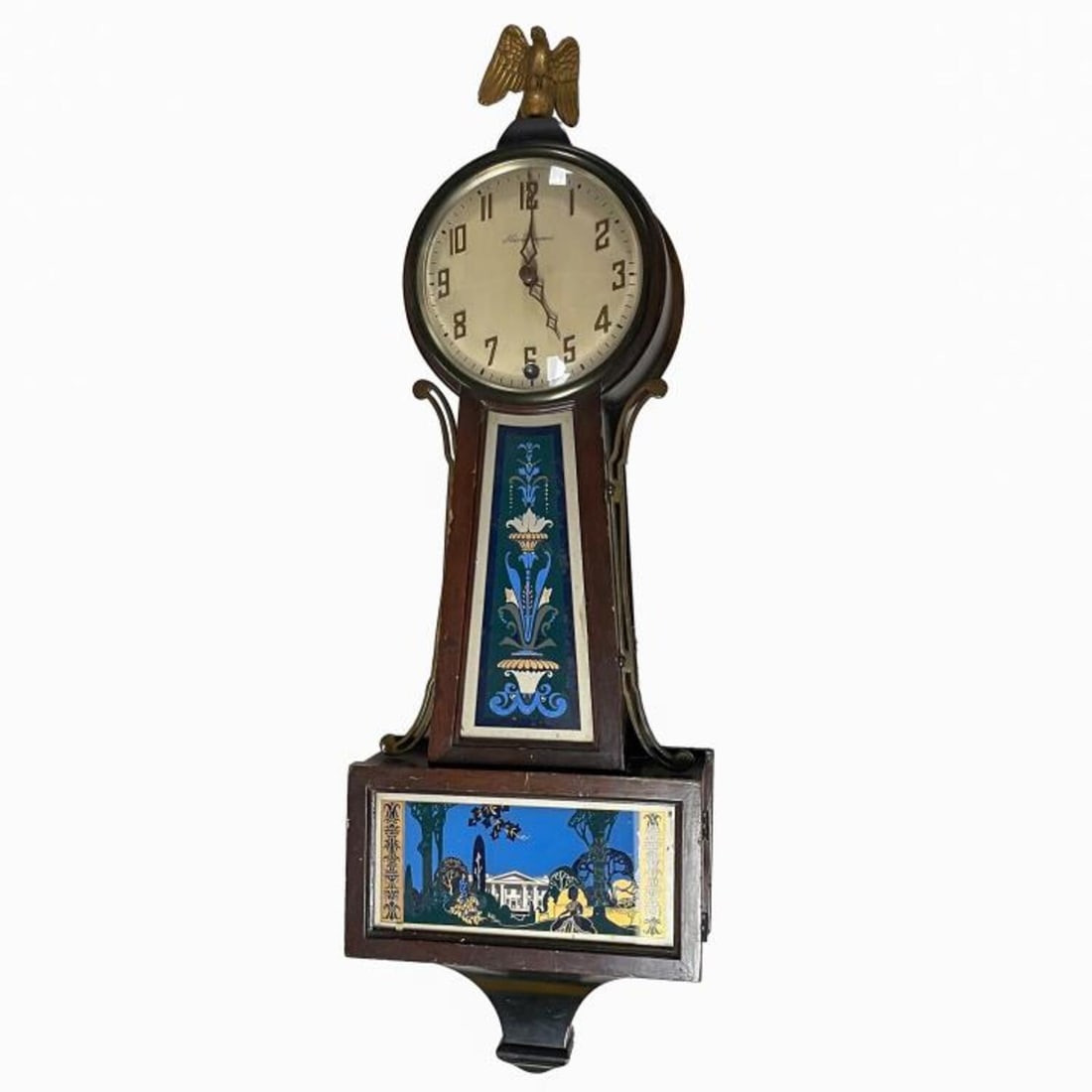 Antique Banjo Style Wood Wall Clock (1 of 5)