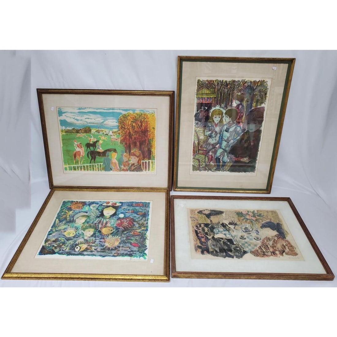 Emilio Grau Sala, Spanish/French (1911-1975): Emilio Grau Sala, Spanish/French (1911-1975) Lot of 4 Fully Signed & Numbered Vintage 1950's or 60's Lithographs. All Framed in Original Frames Under Glass.Condition: Appears to be in Generally Good C