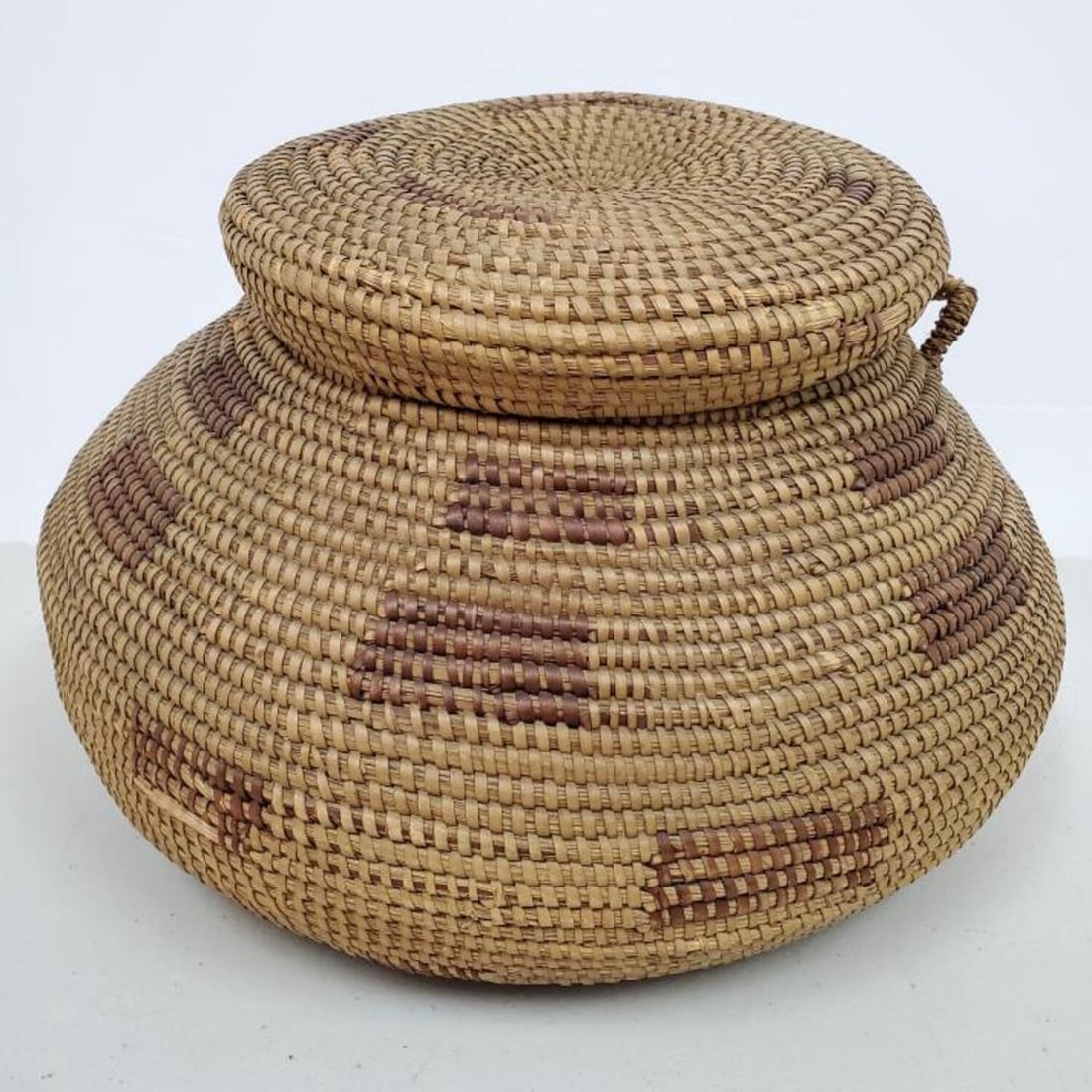 Large Asymmetrical  Apache Woven Treasure Basket (1 of 4)