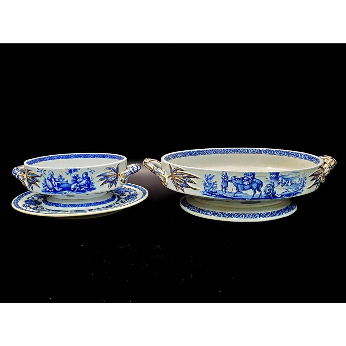 3 19thc. Yeddo Royal Staffordshire Earthenware (1 of 8)