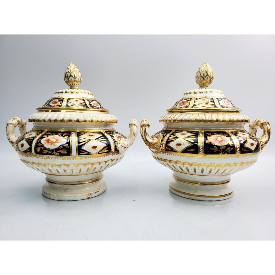 Pair of 19thc. English Royal Crown Derby Tureens (1 of 7)