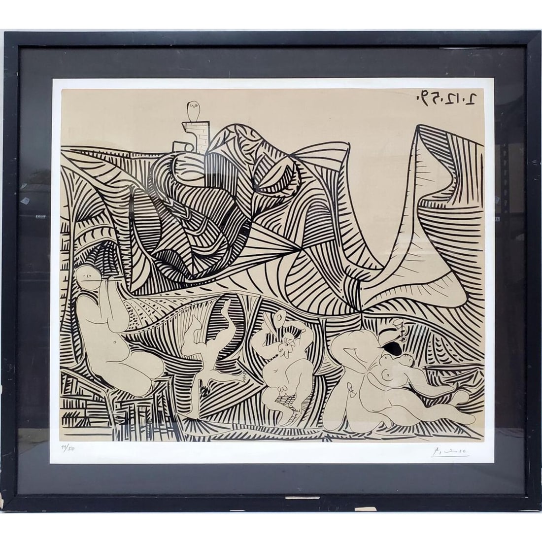 After Picasso Lithograph Signed Lower Right (1 of 6)