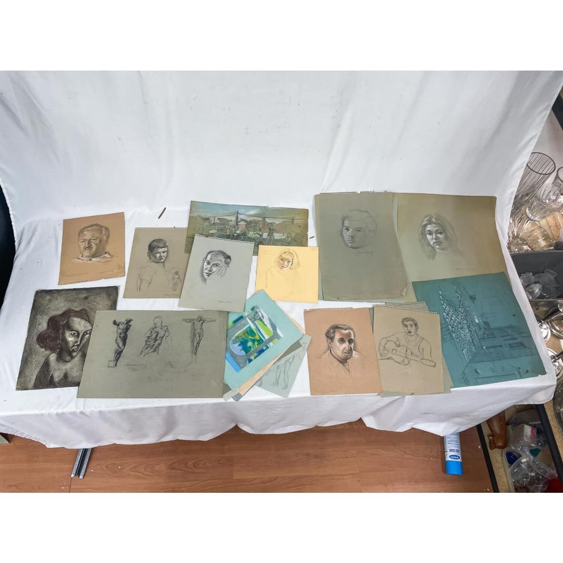 -Mervin Honig, American (1920-1990) 21 Drawings (1 of 3)