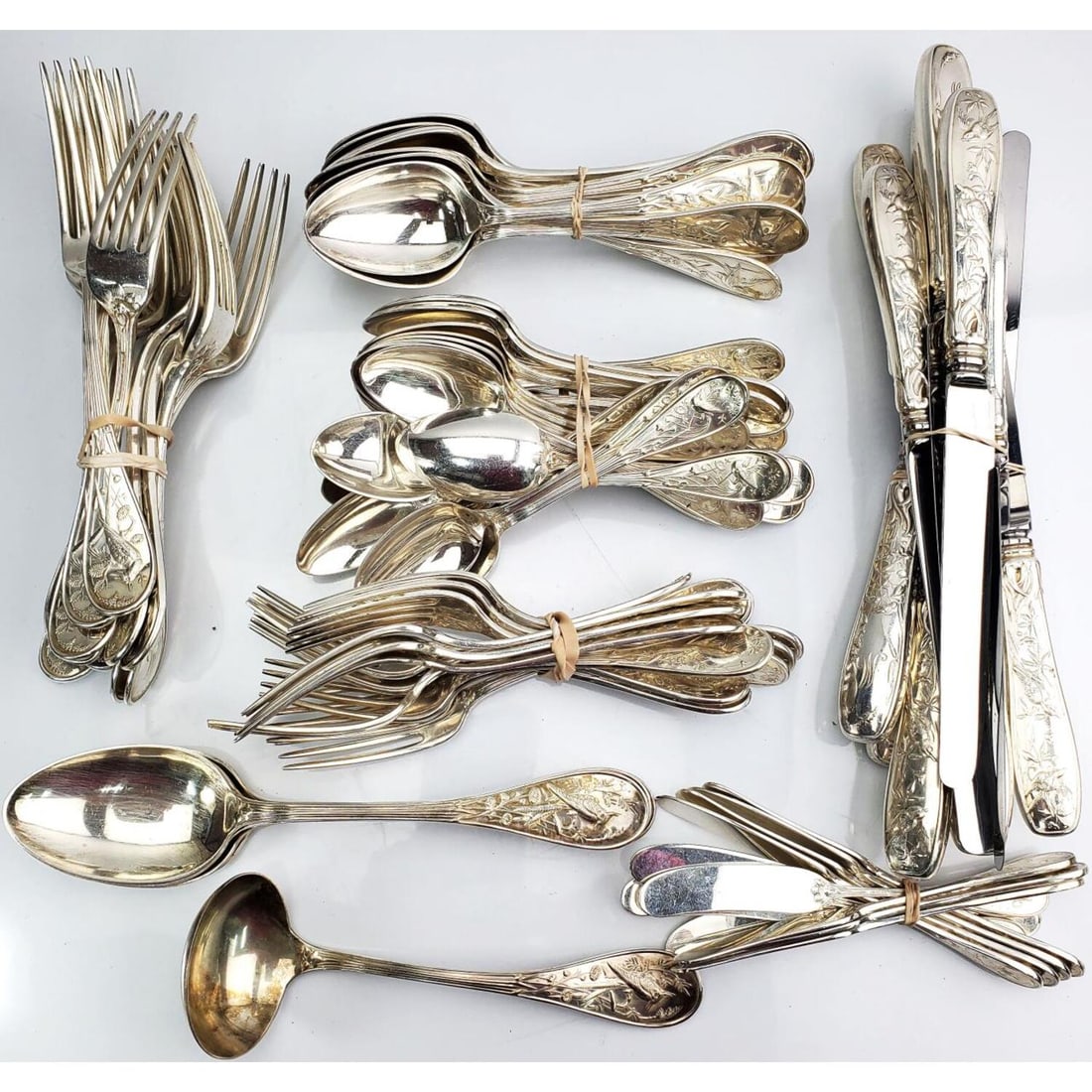 89pc Tiffany & Co Sterling Silver "Auduban" Set (1 of 6)