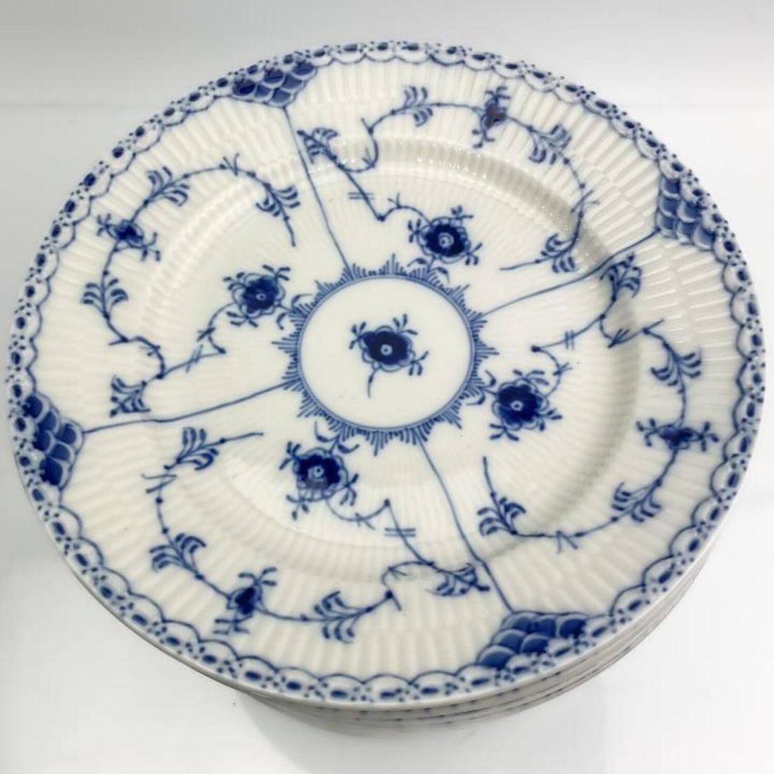 12 Royal Copenhagen Porcelain "Blue Fluted" Plates (1 of 5)