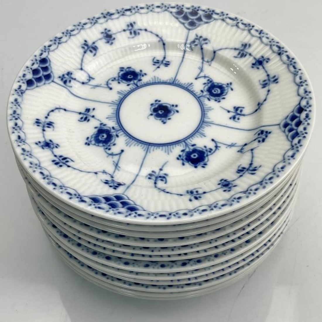 12 Royal Copenhagen Porcelain "Blue Fluted" Plates (1 of 5)