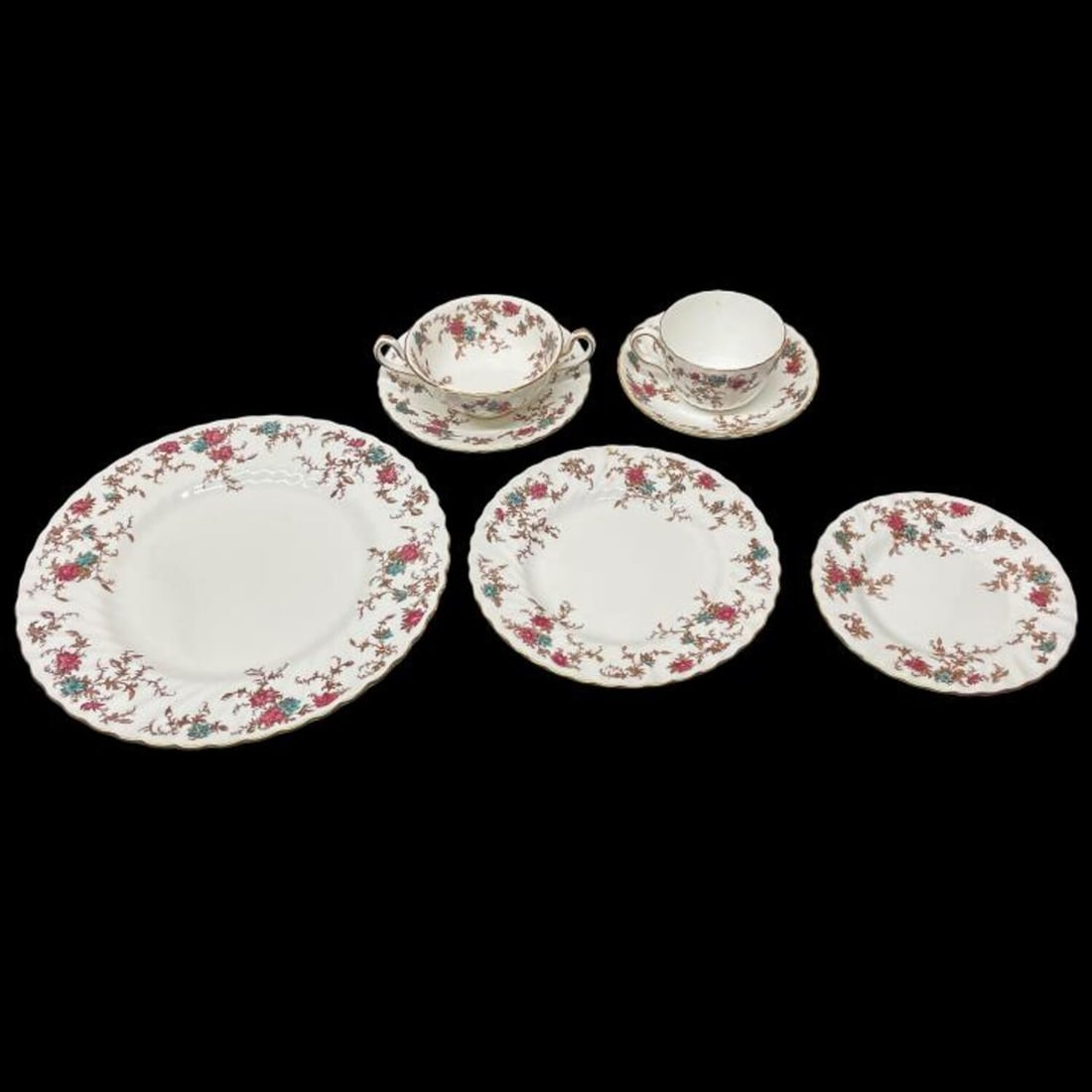 Minton "Ancestral" Fine China Set, Service for 12 (1 of 4)