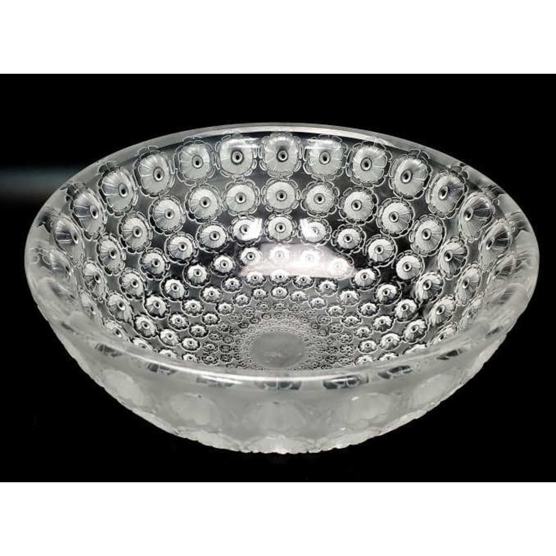 Lalique France "Nemours" Crystal Bowl: Lalique France "Nemours" Crystal Bowl. Fully Signed. Condition: Excellent. Dimensions: Dia-10", H- 4". Provenance: From a Long Island, NY Home. Please note the absence of a Condition Report does not i