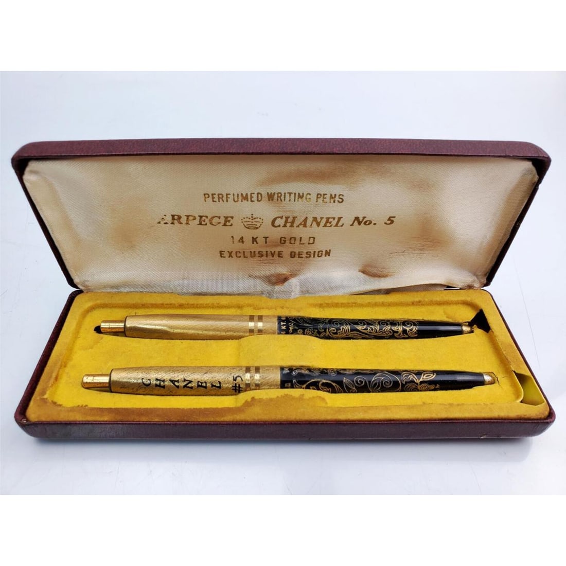 Pair of Vintage Arpege Chanel No.5 14K Gold Pens (1 of 4)