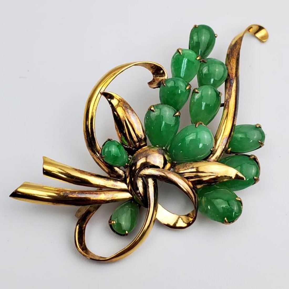 14K Yellow Gold & Jade Pin (1 of 4)