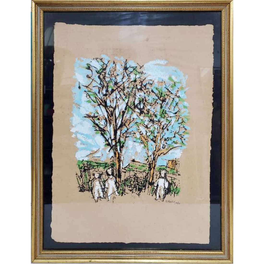 2 Lithographs Signed 1 Hand Colored & Pencil (1 of 3)