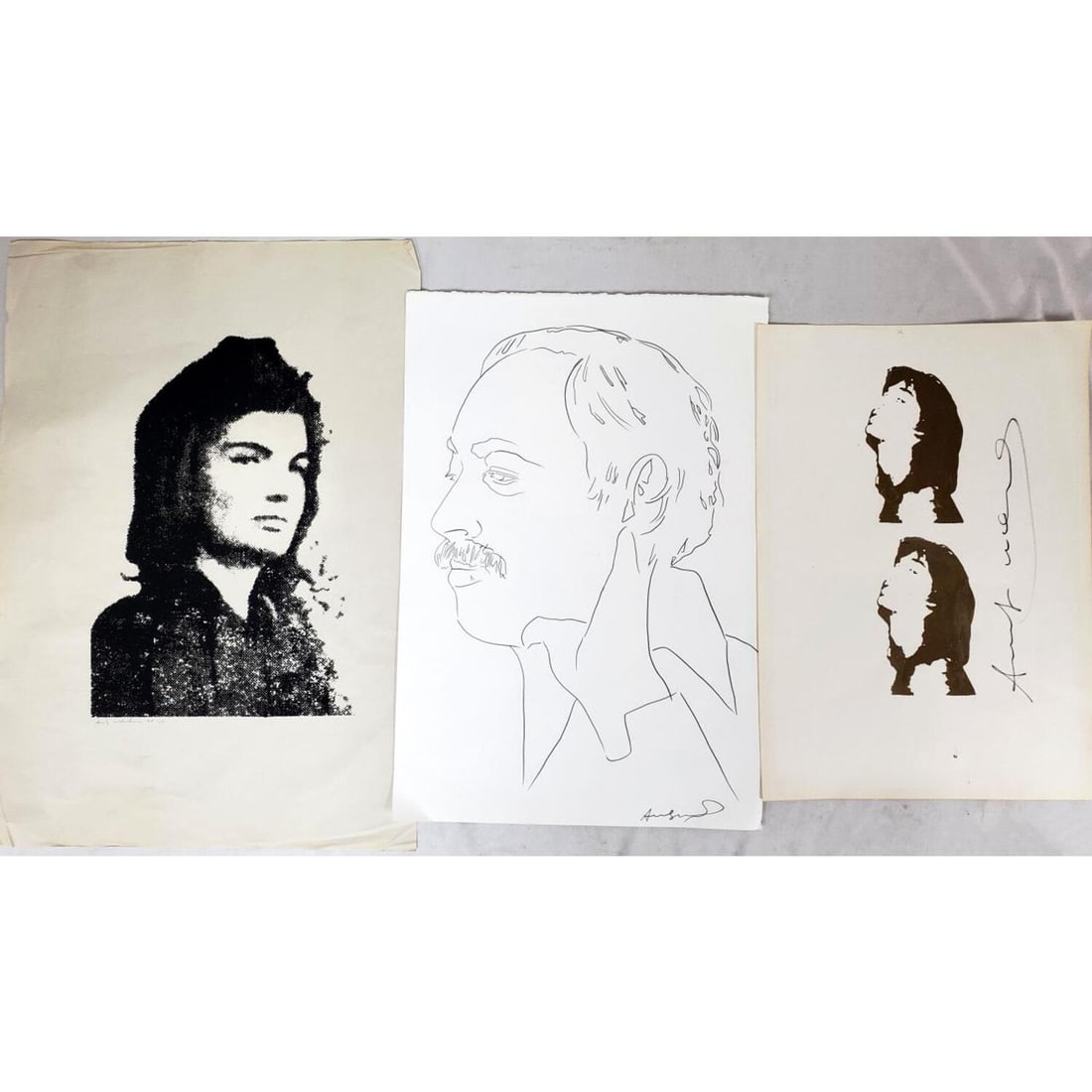 After Andy Warhol Signed Drawing & Screen Prints (1 of 7)