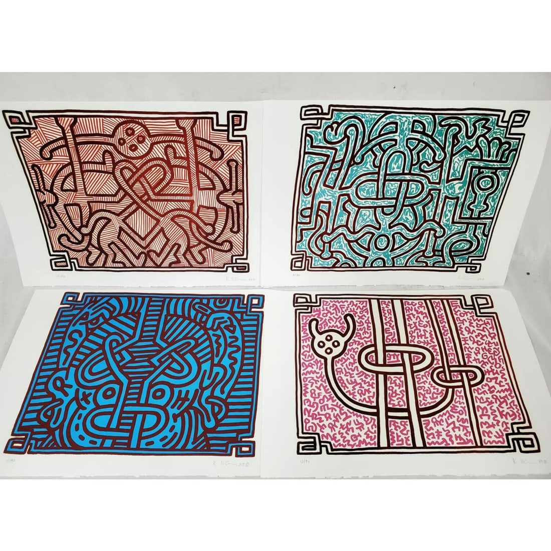 After Keith Haring 4 "Chocolate Buddha" Lithos (1 of 7)