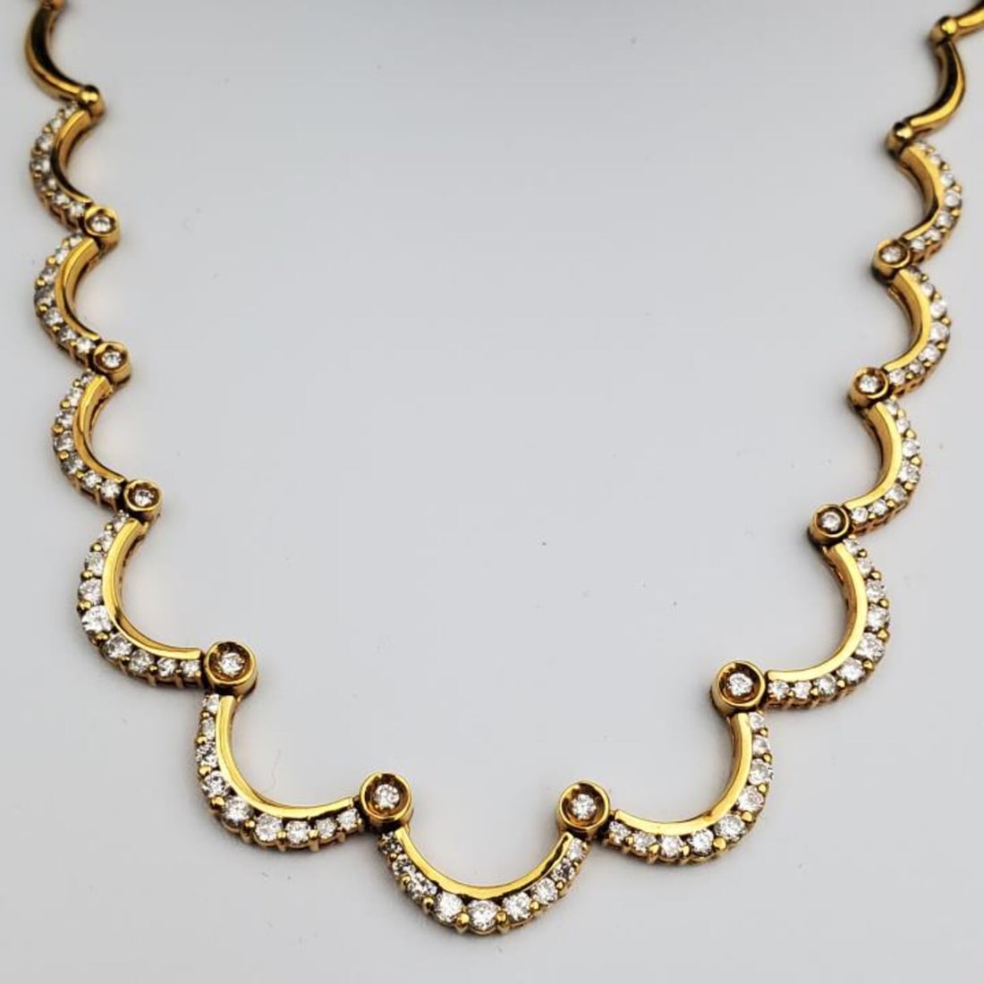 Very Fine 14K Gold & Diamonds Necklace (1 of 8)