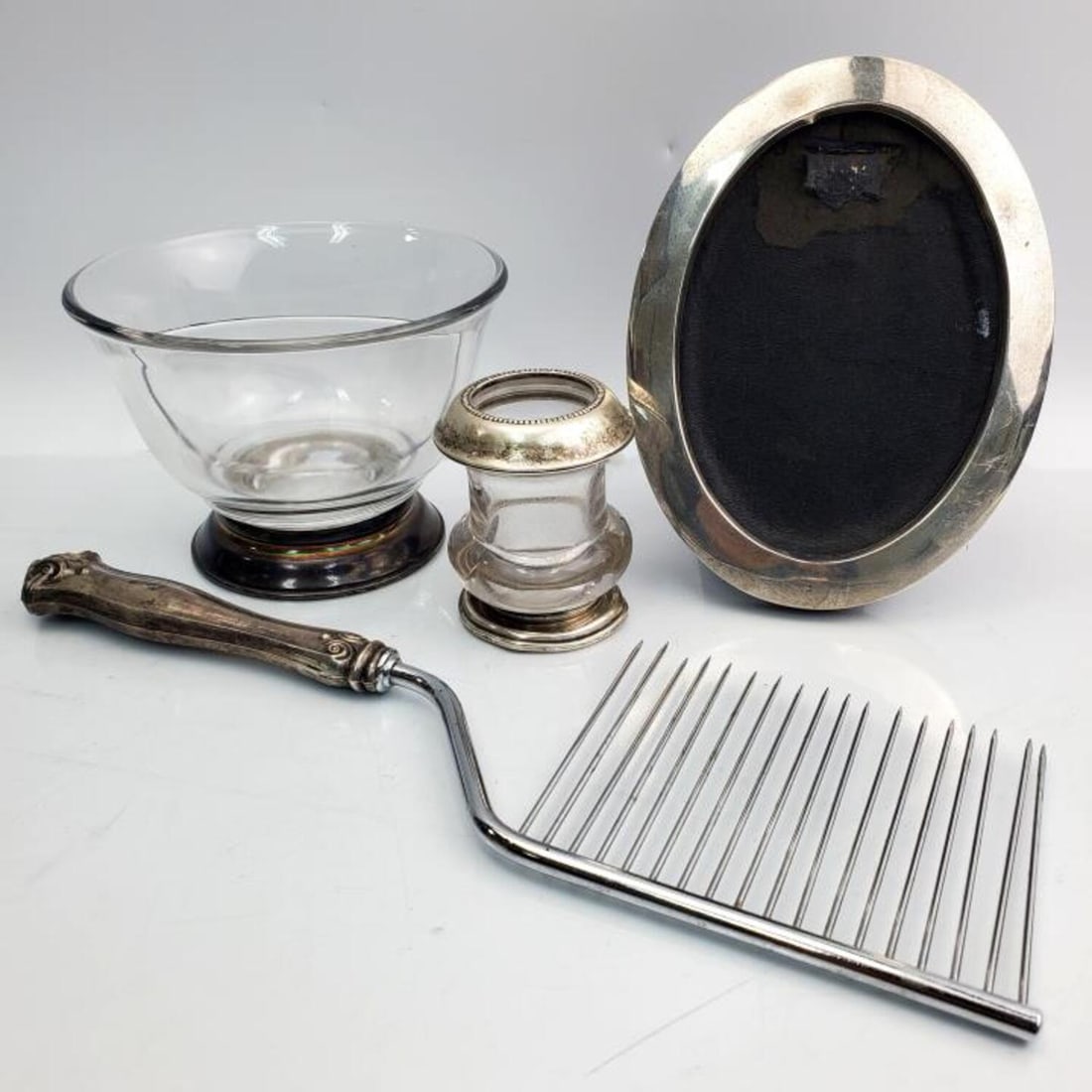 4 Sterling Silver Mounted Items Incl Cheese Cutter (1 of 4)