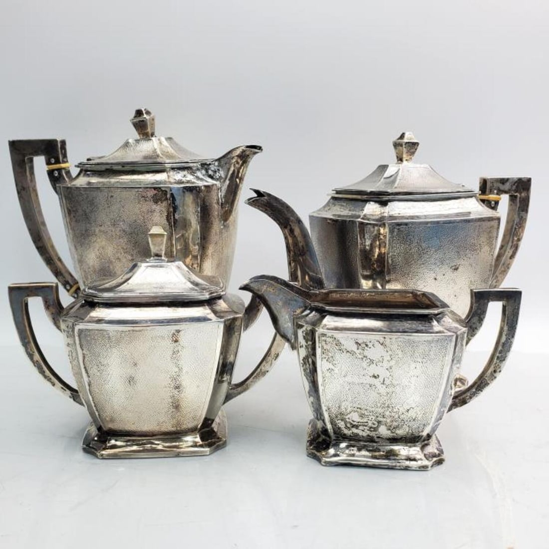 Antique 4 Piece Chinese Silver Tea Set by Zeesung (1 of 7)