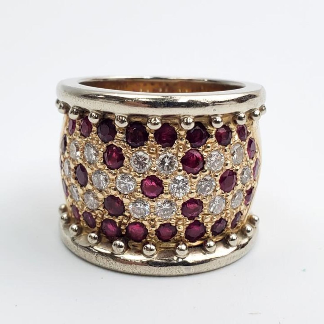 Heavy 14K Gold, Diamonds, and Rubies Ring (1 of 3)