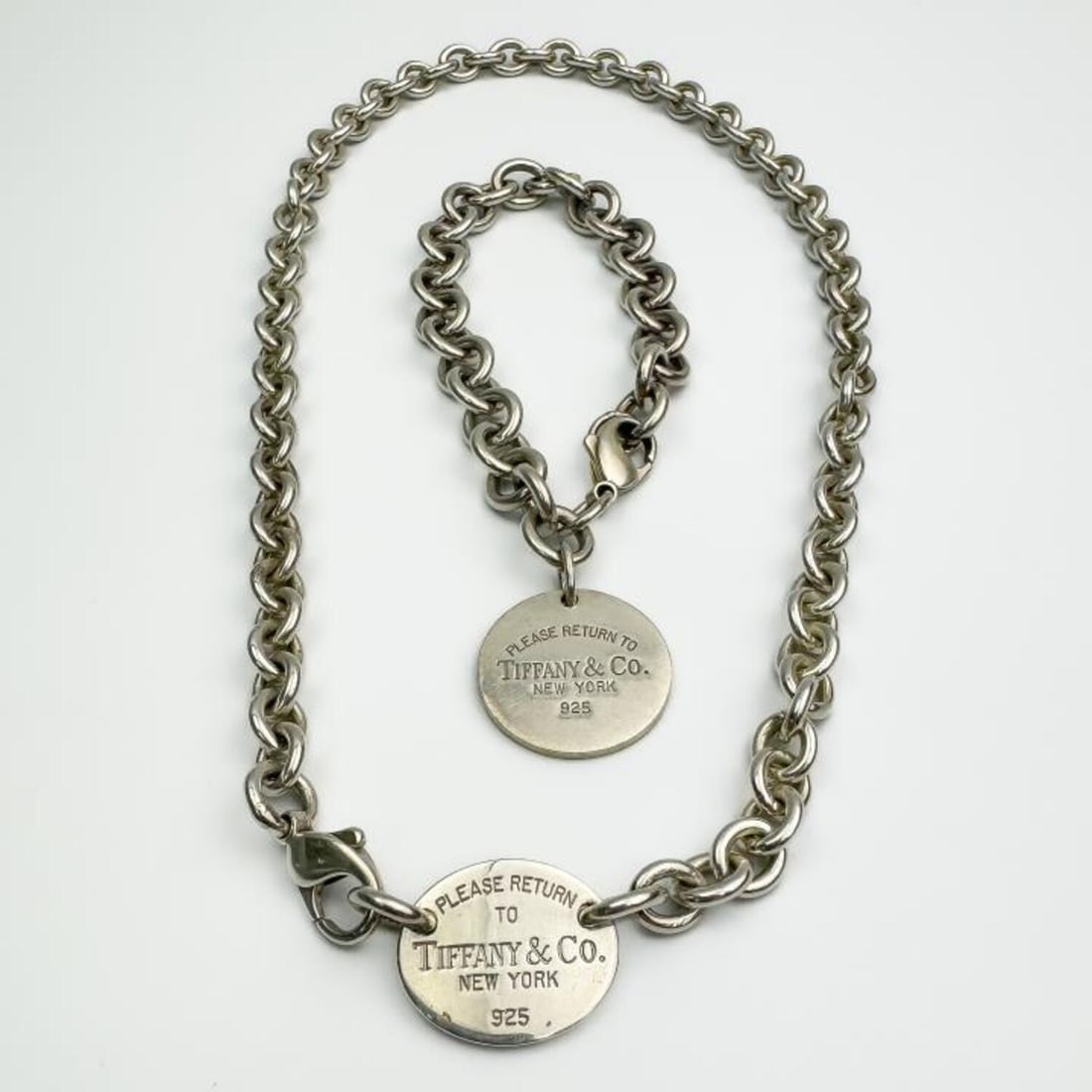 Tiffany & Co Sterling Silver Necklace Bracelet Set (1 of 4)