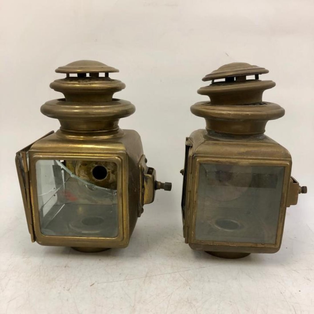 Rare Pair of Automobile Side Light Lanterns (1 of 3)