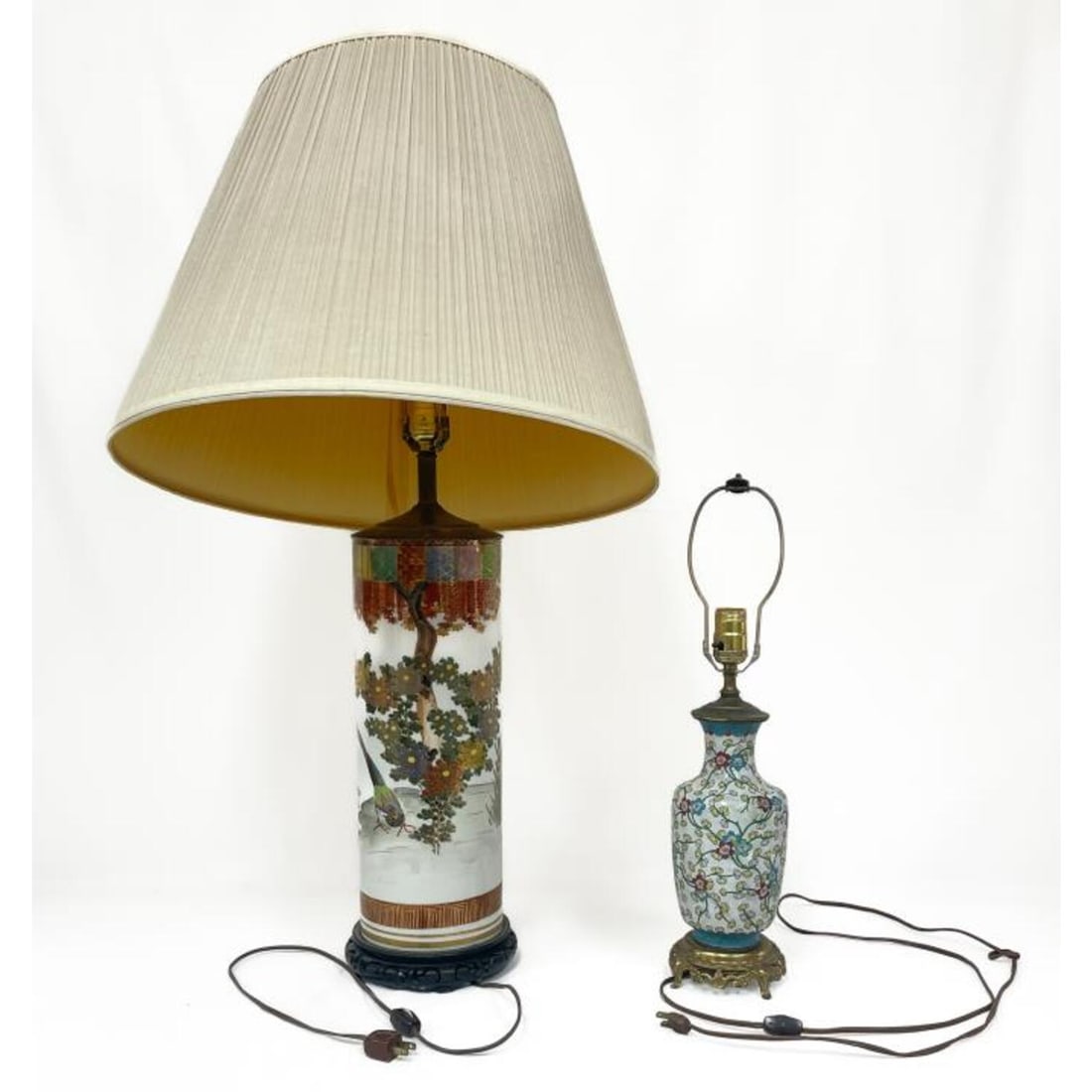 2 Antique Chinese Lamps On Original Bases (1 of 6)