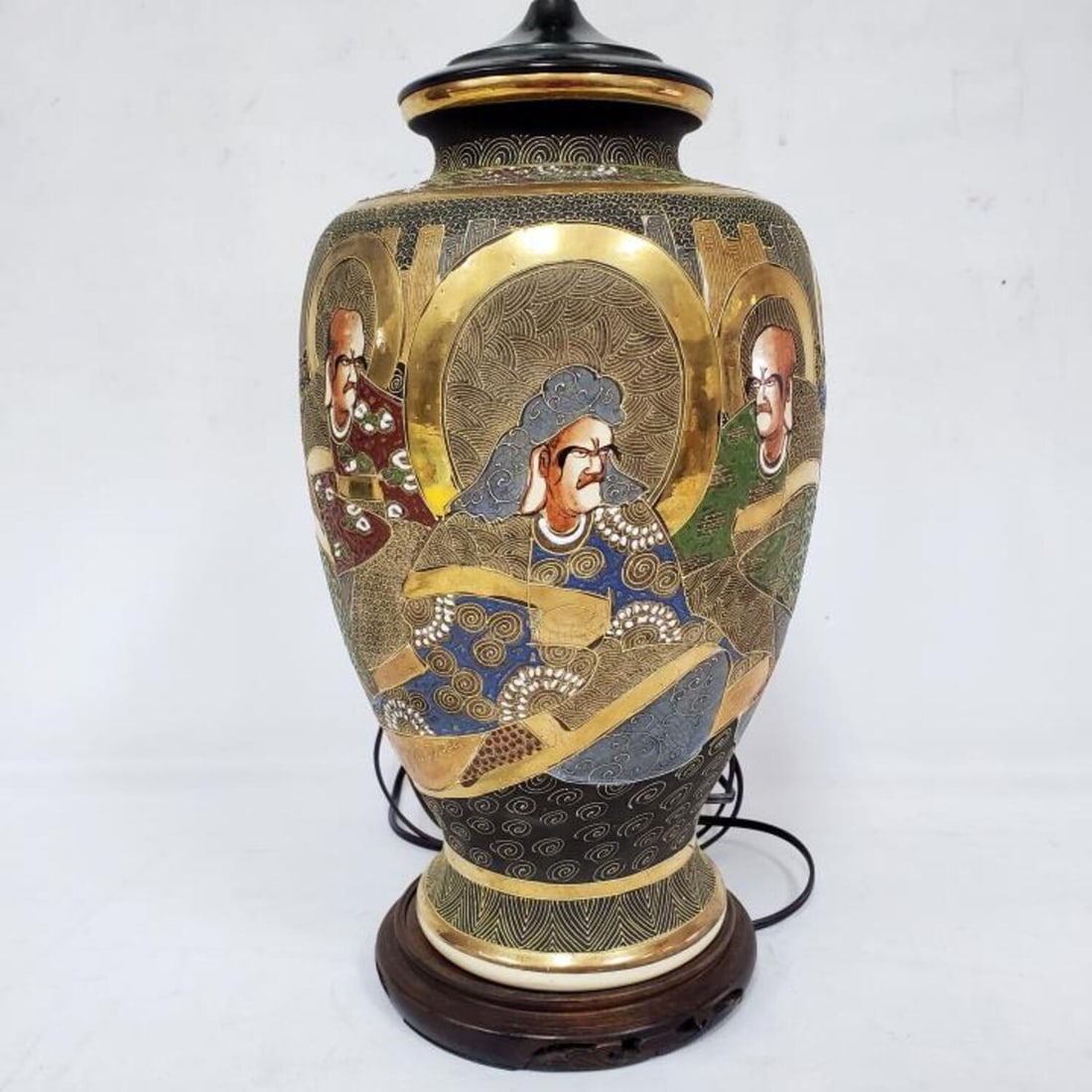 Antique Japanese Satsuma Lamp (1 of 5)