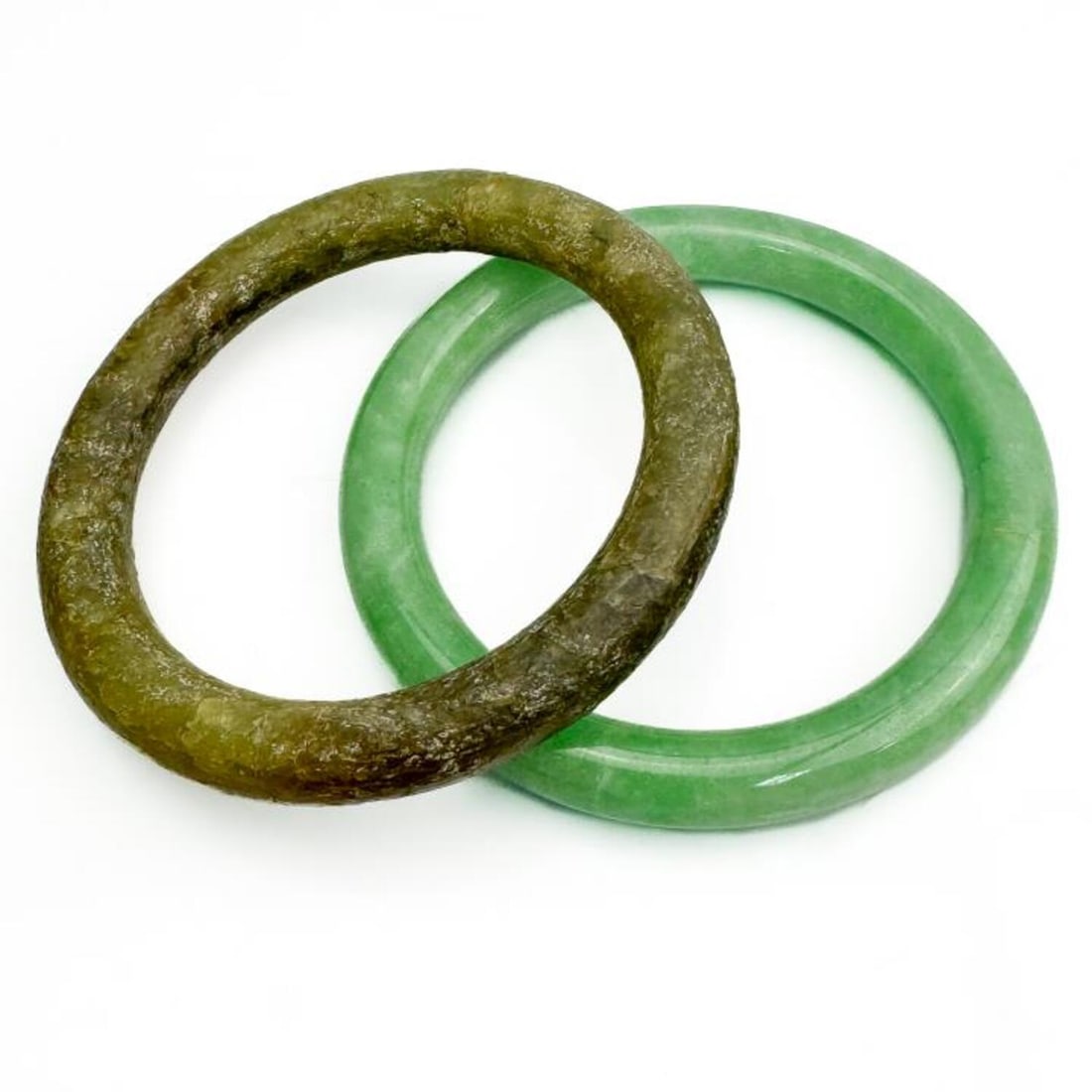 2 Chinese Jade Bangle Bracelets. (1 of 3)