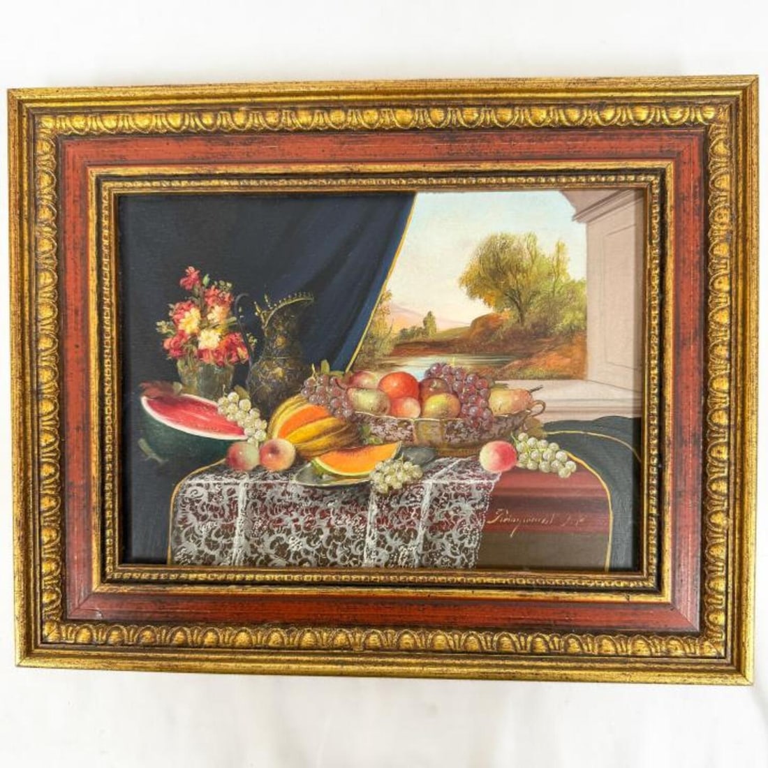 Vintage Signed Painting Oil on Board Still Life (1 of 5)