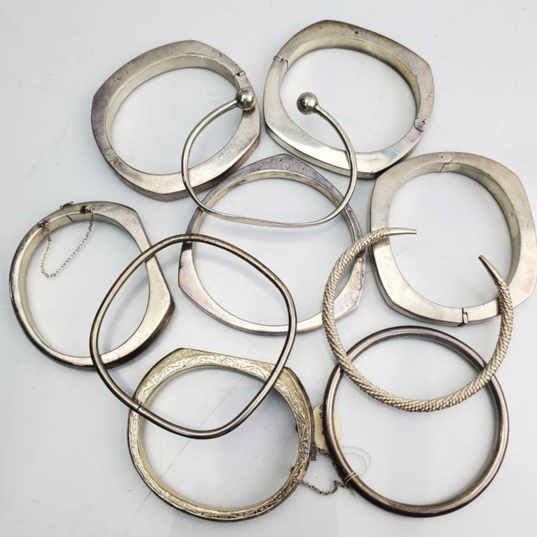 Lot of 10 Sterling Silver Bracelets (1 of 3)
