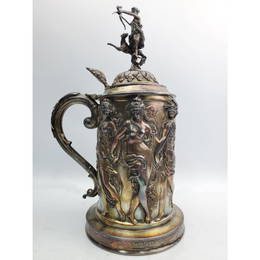 Antique Puiforcat French Sterling Silver Stein